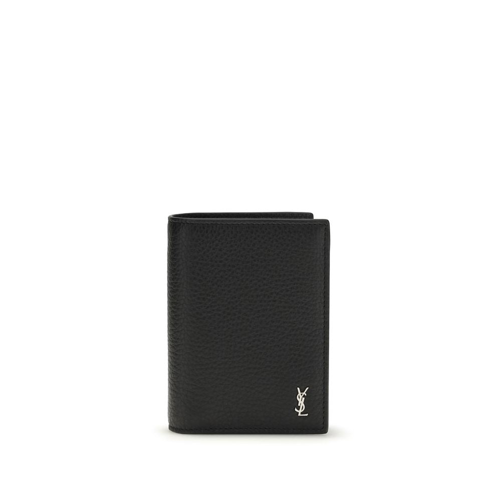 Saint Laurent Black Calfskin Bos Taurus Wallet-1