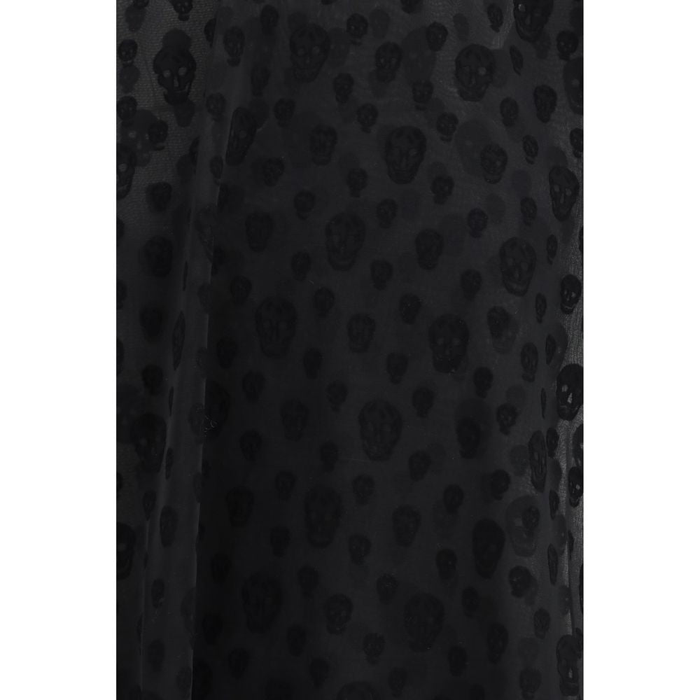 Alexander McQueen Schwarzes Polyamid-T-Shirt-3
