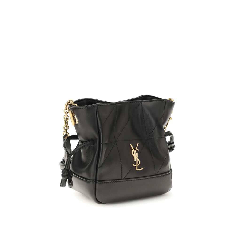 Saint Laurent Black Lambskin Shoulder Bag Ovis Aries Aries-2