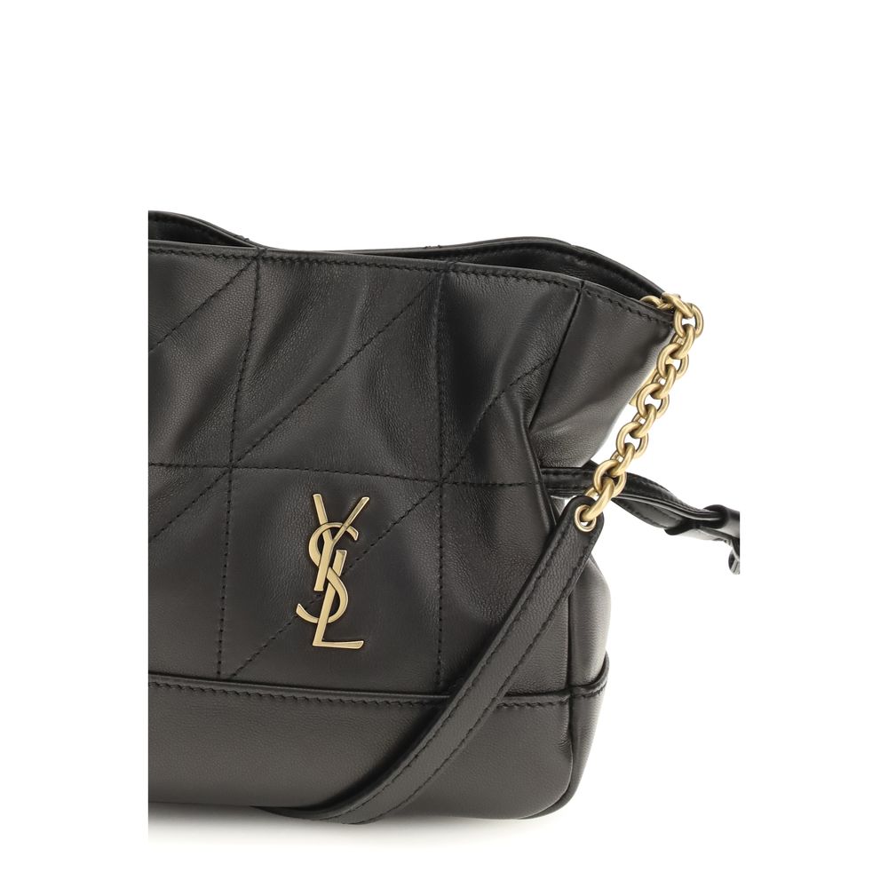 Saint Laurent Black Lambskin Shoulder Bag Ovis Aries Aries-4