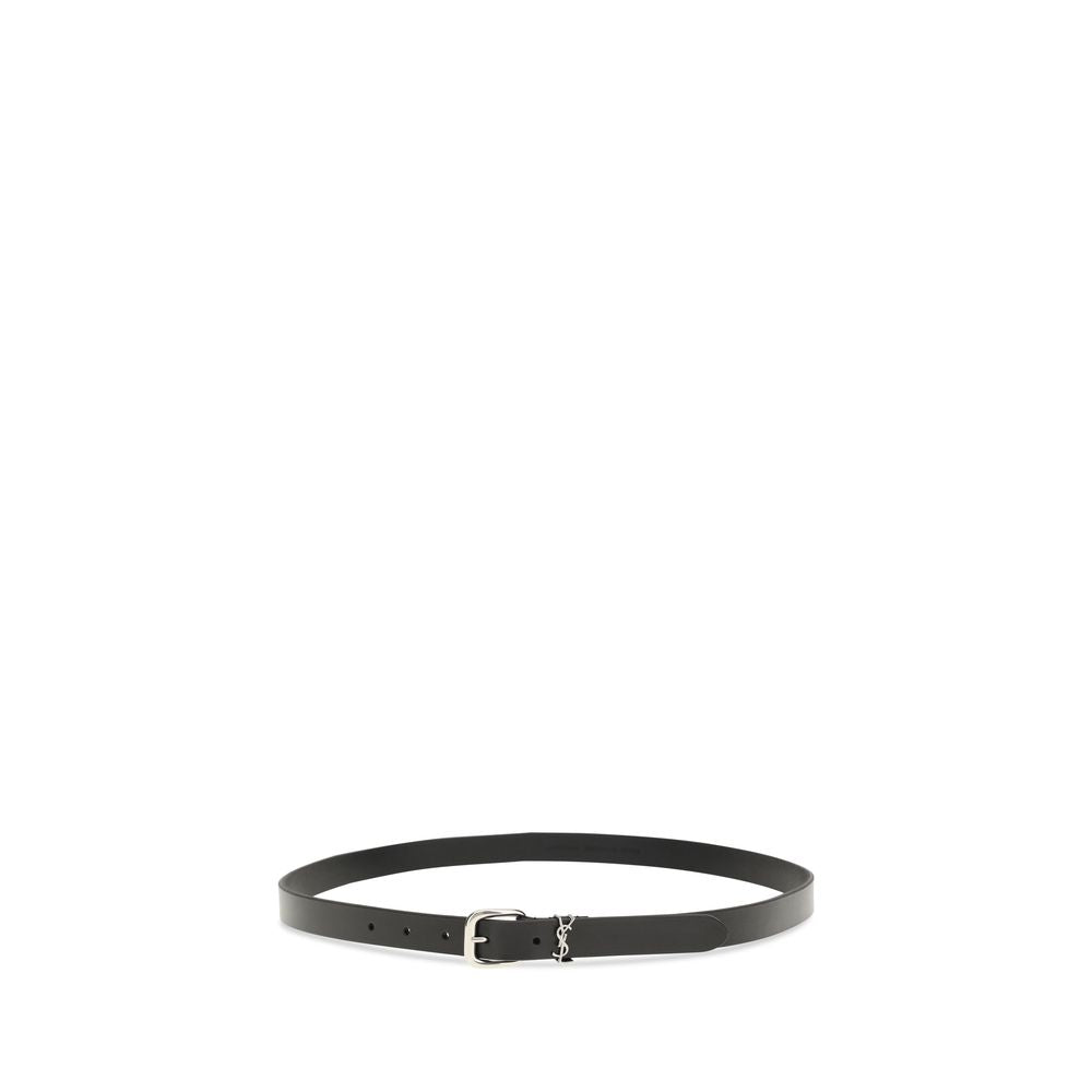 Saint Laurent Schwarzer Baumwollgürtel Regular-2