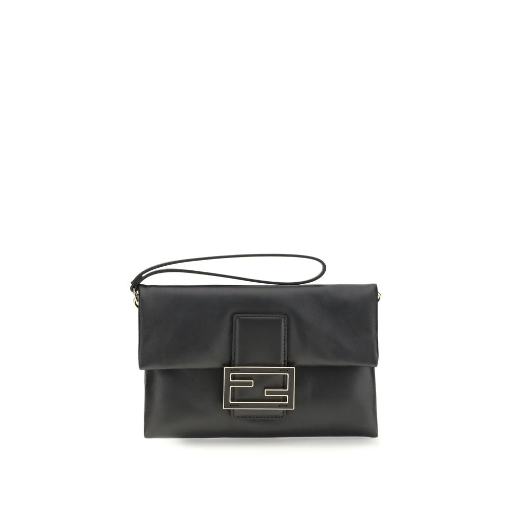Fendi Black Calfskin Bos Taurus Clutch Bag-1
