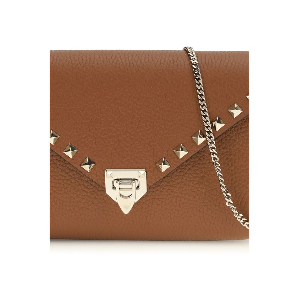 Valentino Garavani Brown Calfskin Bos Taurus Wallet-4