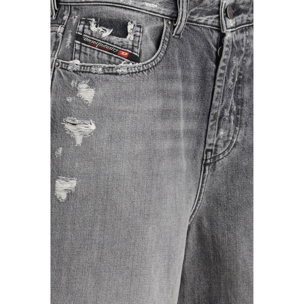 Diesel Graue Cargoshorts aus Baumwolle-3