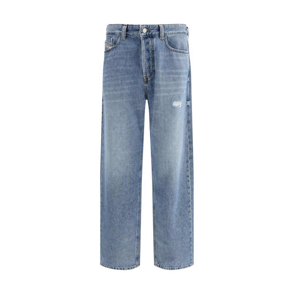 Diesel blue cotton jeans in a relaxed fit