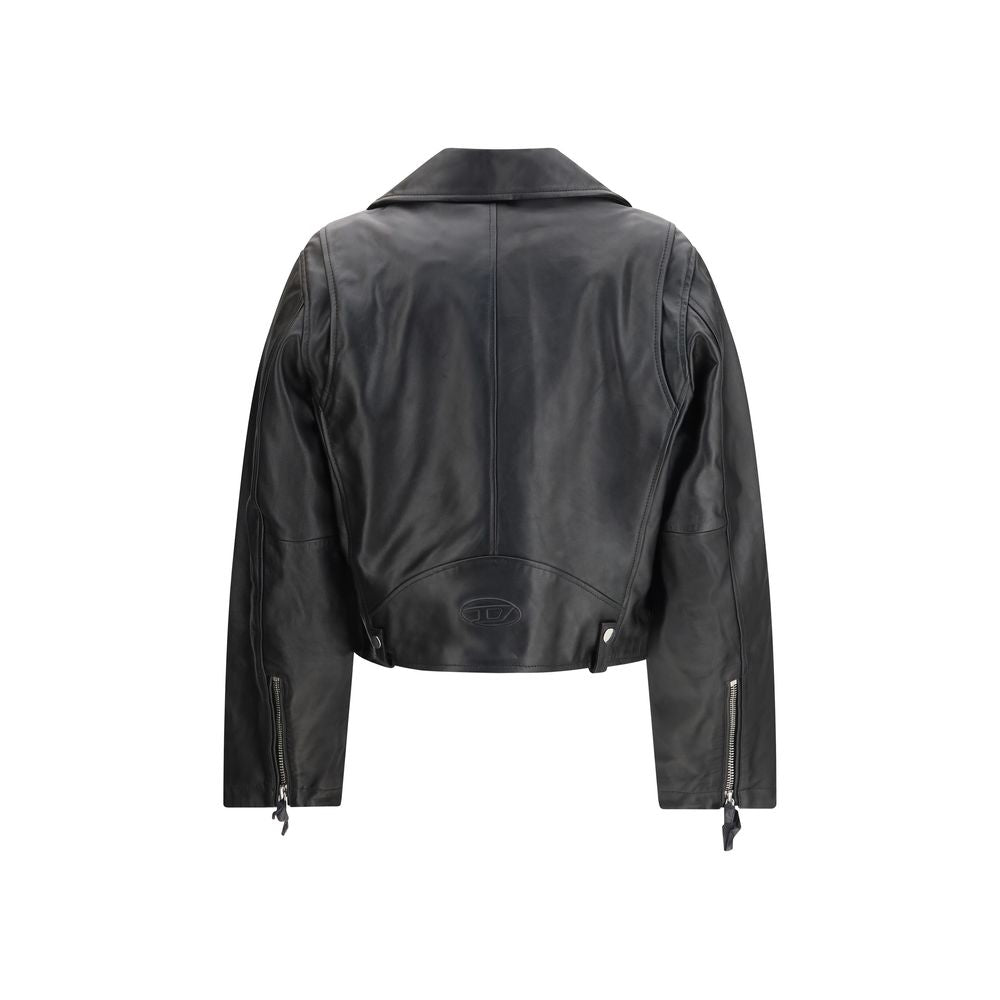Diesel Black Leather Jacket-2