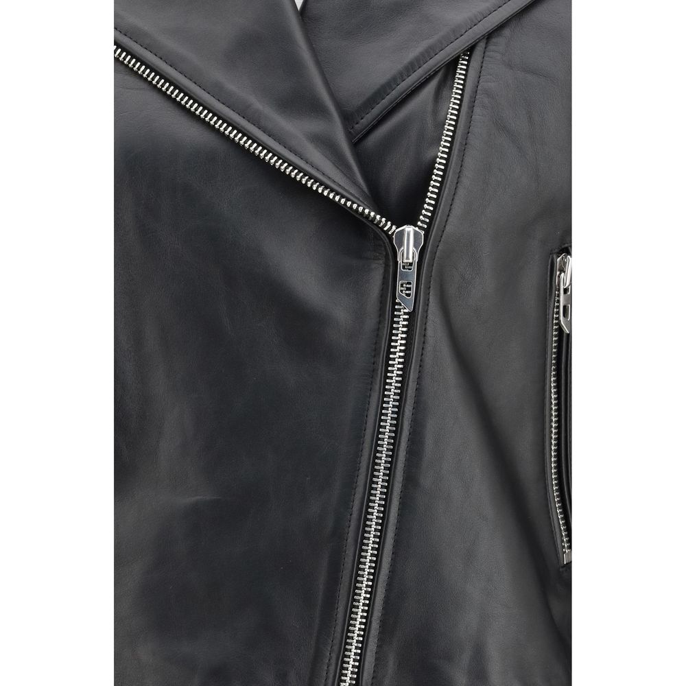 Diesel Black Leather Jacket-3
