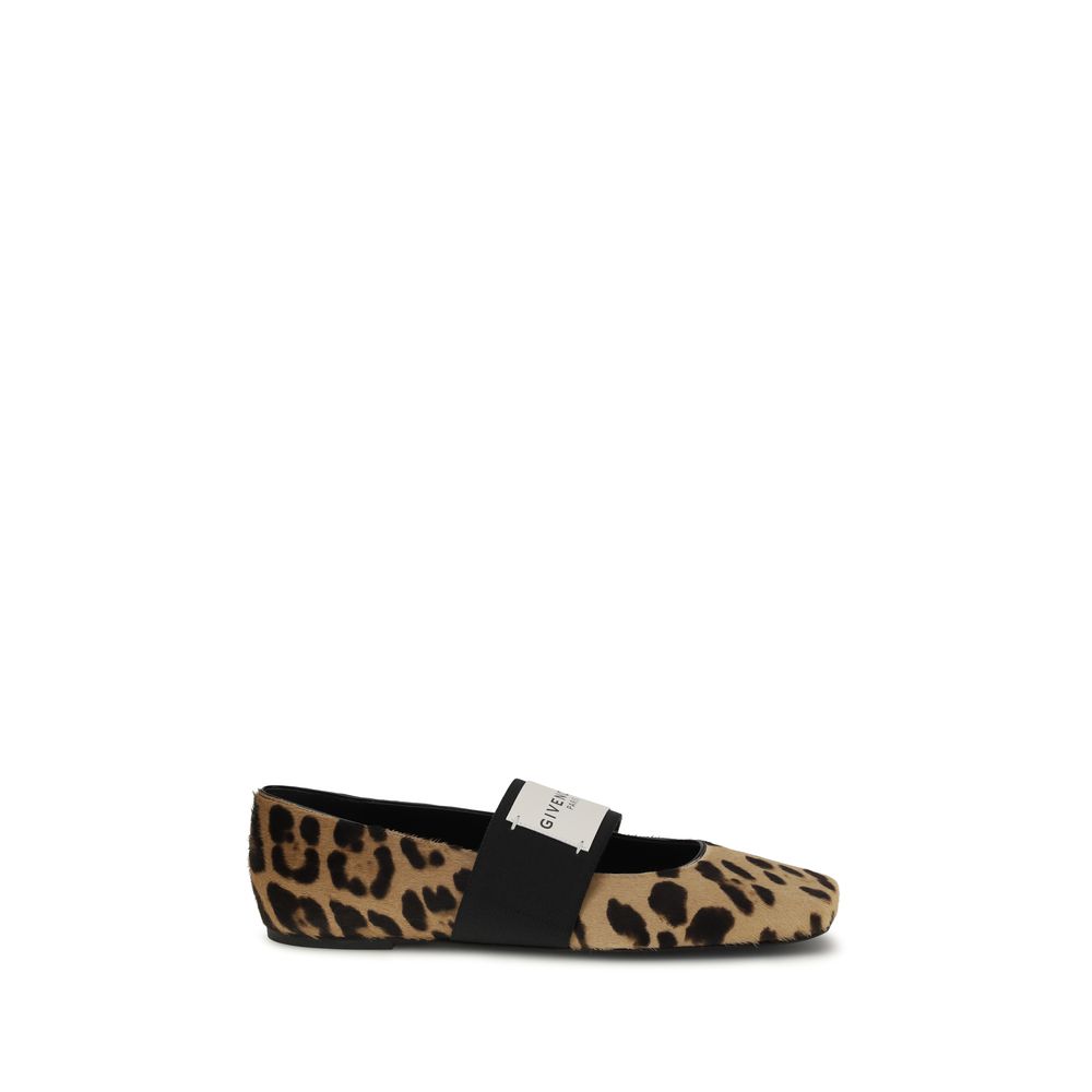 Givenchy Beige Calf Leather Bos Taurus Ballet Flats-1