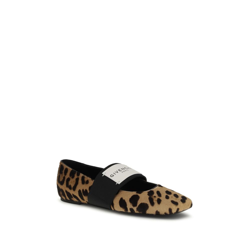 Givenchy Beige Calf Leather Bos Taurus Ballet Flats-2