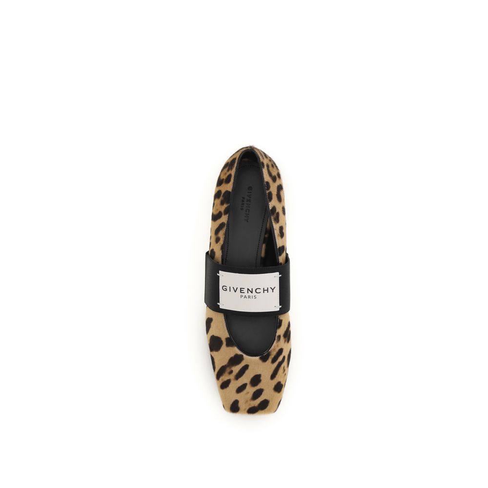 Givenchy Beige Calf Leather Bos Taurus Ballet Flats-4