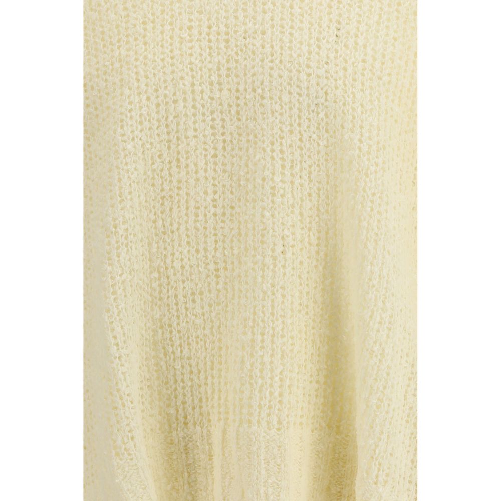 Jil Sander Zweifarbiger Sweatshirt aus Leinen-3