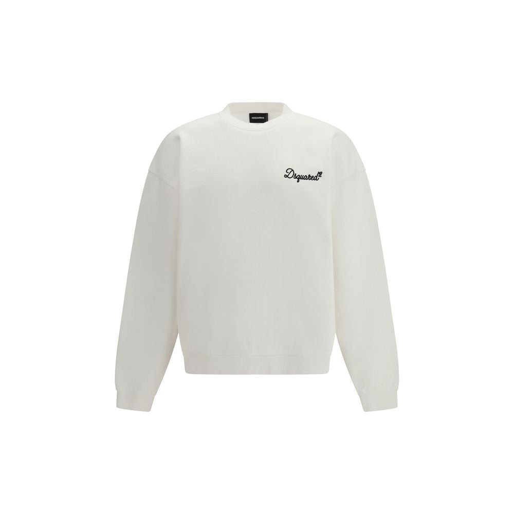 Dsquared² White Cotton Sweatshirt-1
