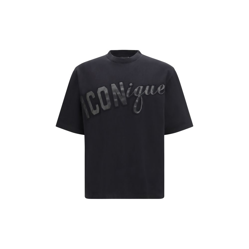 Dsquared² Schwarzes Baumwoll-T-Shirt-1