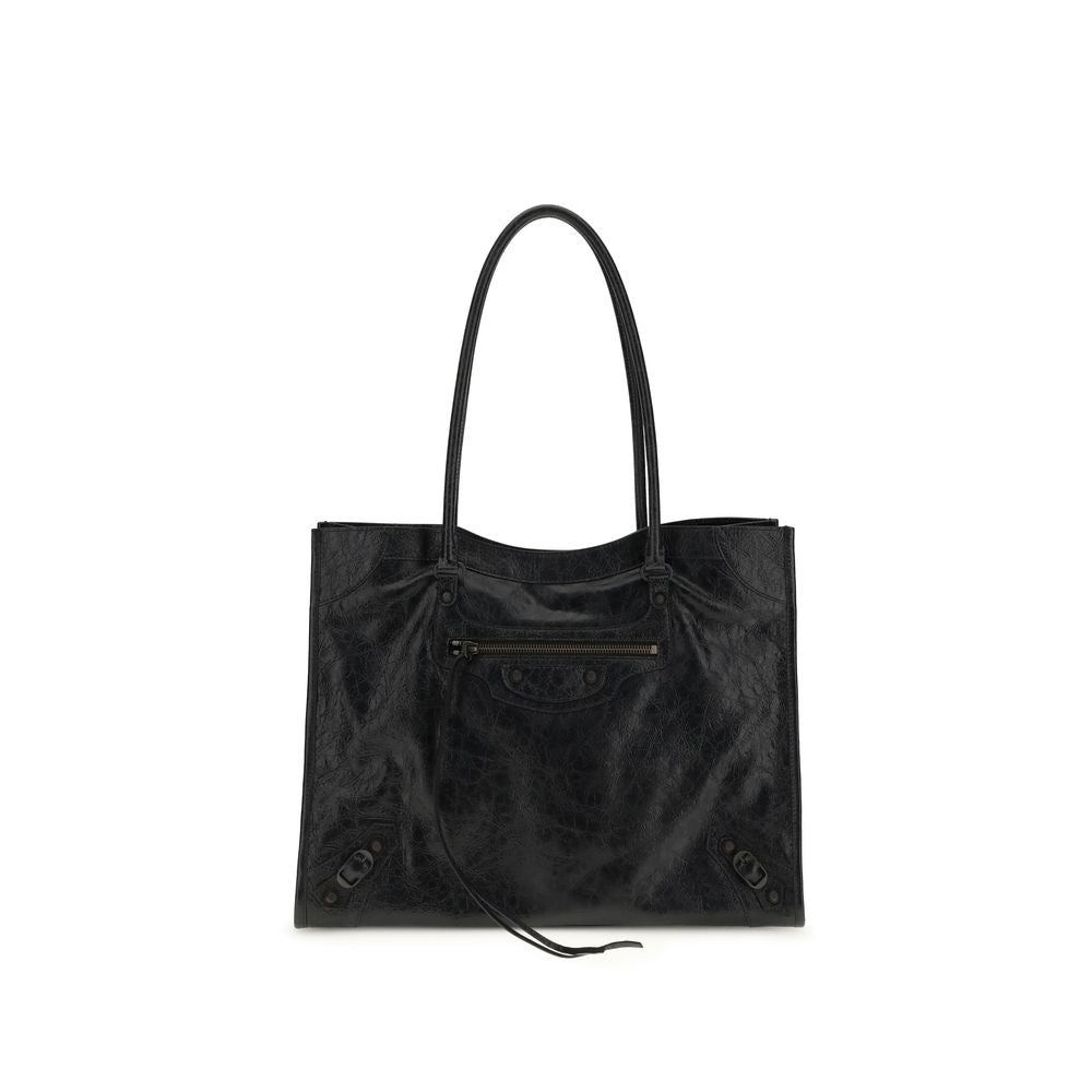 Balenciaga Schwarze Lammleder Schultertasche Ovis Aries Aries-1