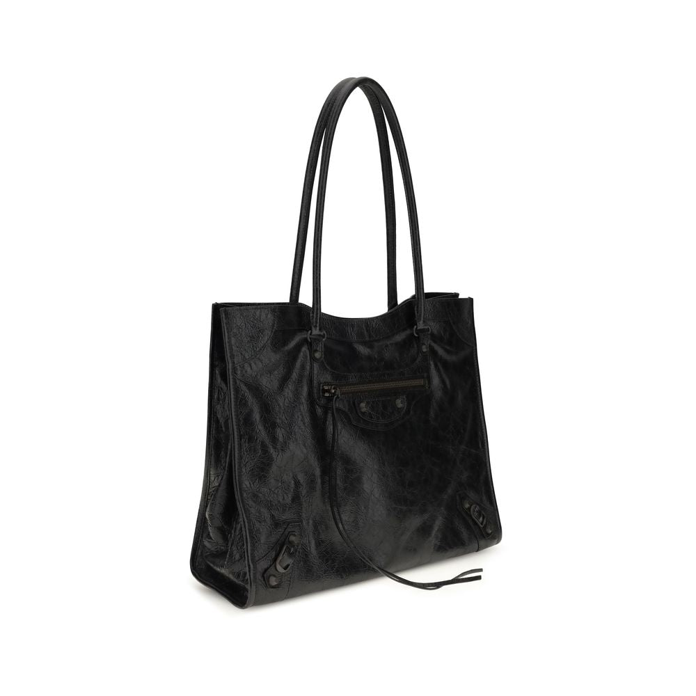 Balenciaga Schwarze Lammleder Schultertasche Ovis Aries Aries-2
