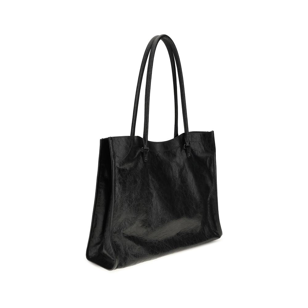 Balenciaga Schwarze Lammleder Schultertasche Ovis Aries Aries-3