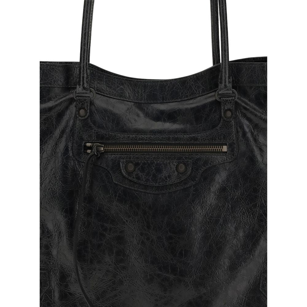 Balenciaga Schwarze Lammleder Schultertasche Ovis Aries Aries-4