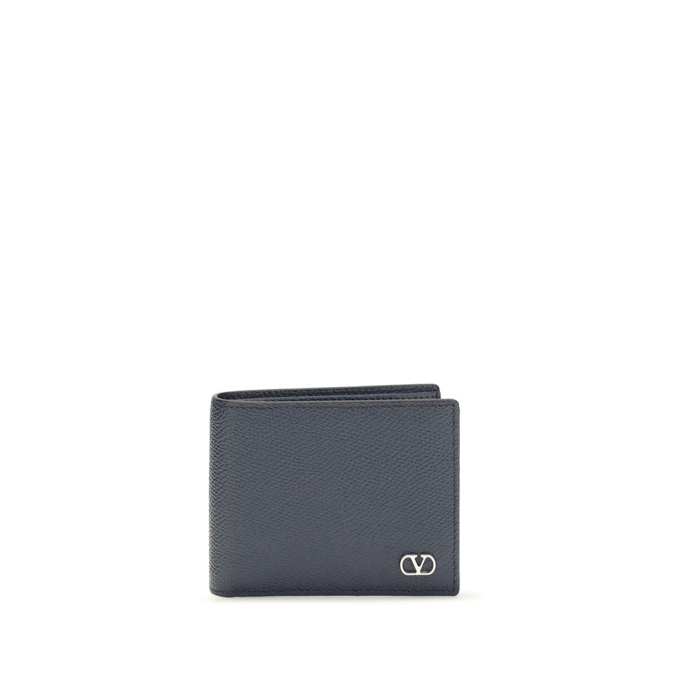 Valentino Garavani Bos Taurus blue calfskin wallet-1