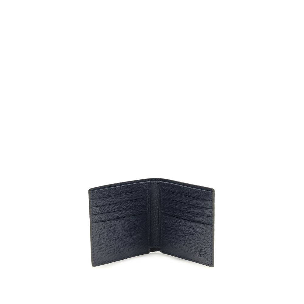 Valentino Garavani Bos Taurus blue calfskin wallet-3