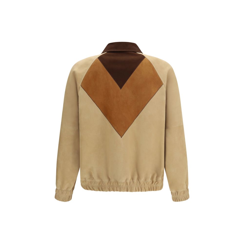 Valentino Brown Goatskin Leather Jacket-2