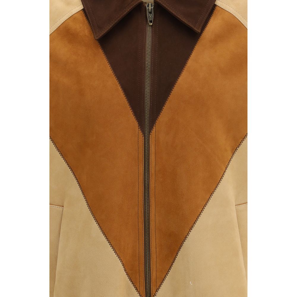 Valentino Brown Goatskin Leather Jacket-3