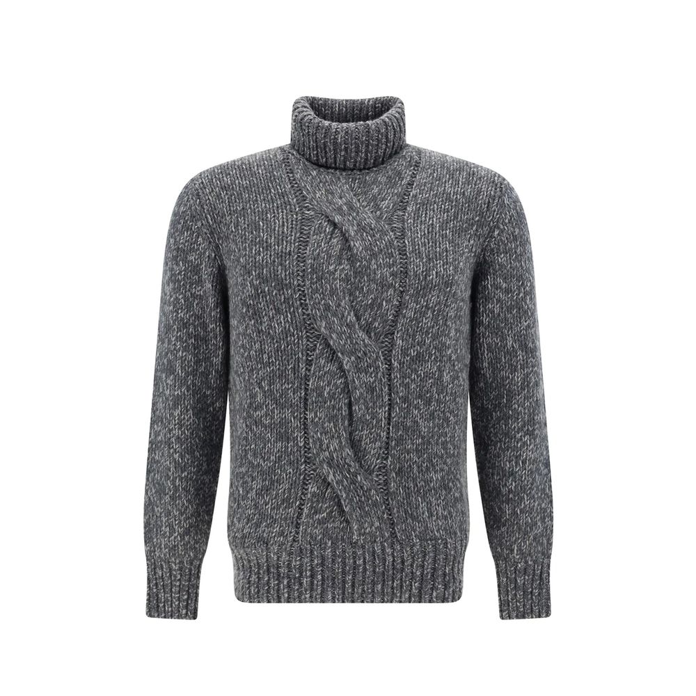 Brunello Cucinelli Grey Cashmere Sweater-1