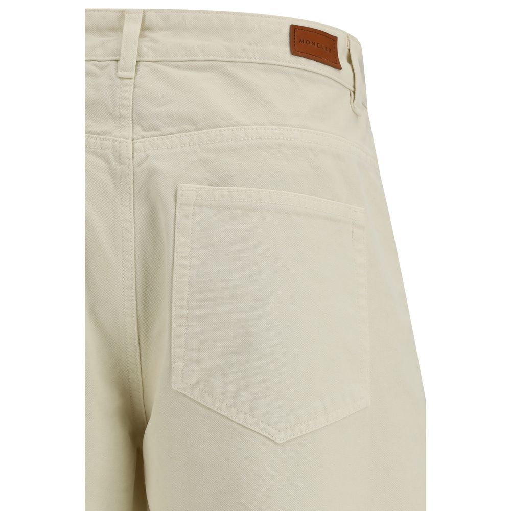 Moncler Beige Cotton Casual Pants-3