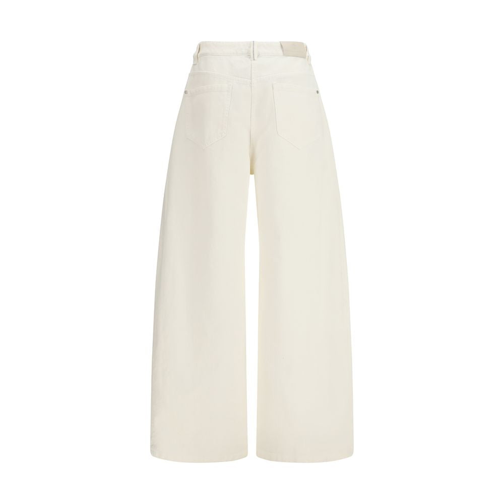 Brunello Cucinelli beige cotton trousers-2
