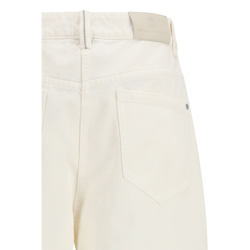 Brunello Cucinelli beige cotton trousers-3