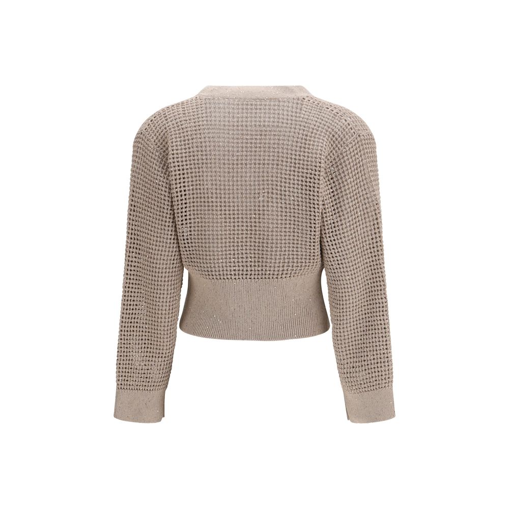 Brunello Cucinelli Beige Cotton Cardigan-2