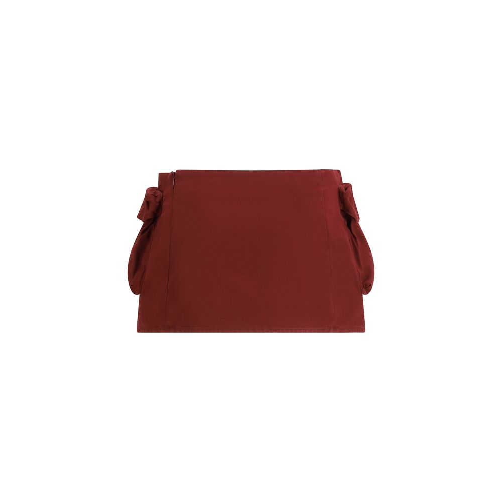 Miu Miu cotton mini skirt in Bordeaux-2