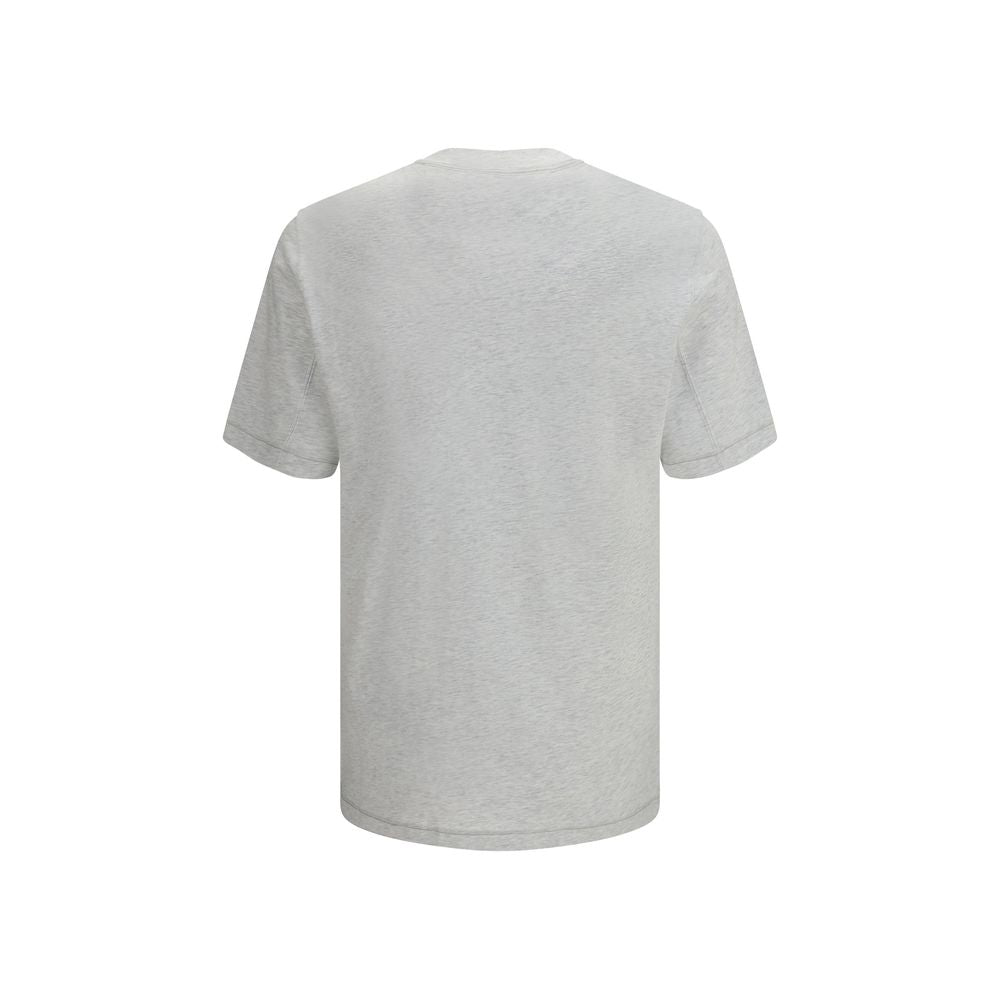 Brunello Cucinelli Graues Baumwoll-T-Shirt-2