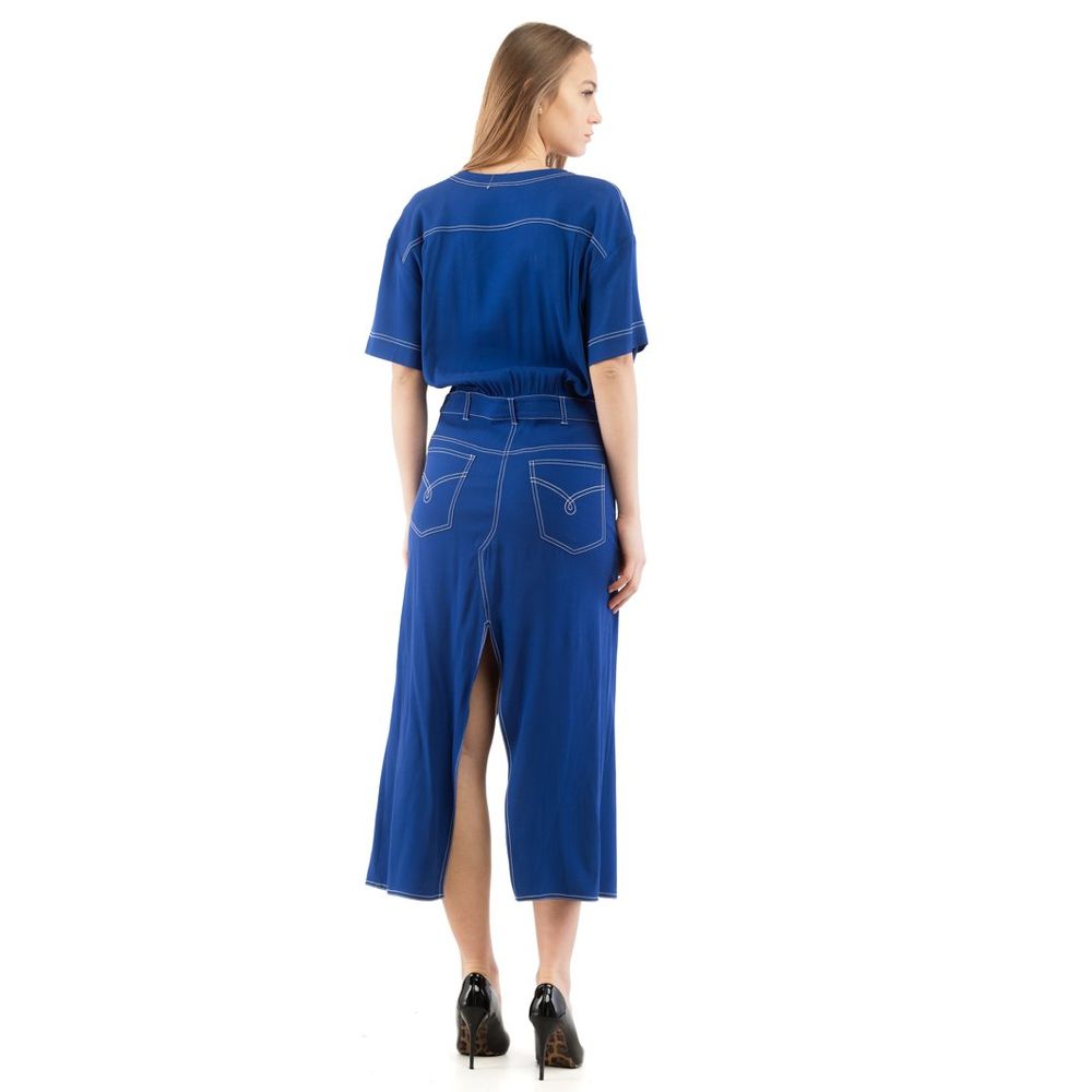 Moschino Multicolor Marabou Casual Dress-3