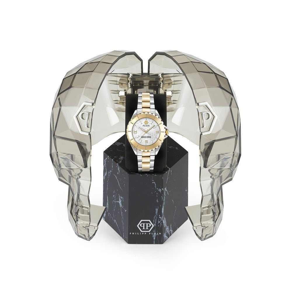 Philipp Plein Goldfarbene Edelstahl-Dresswatch-3