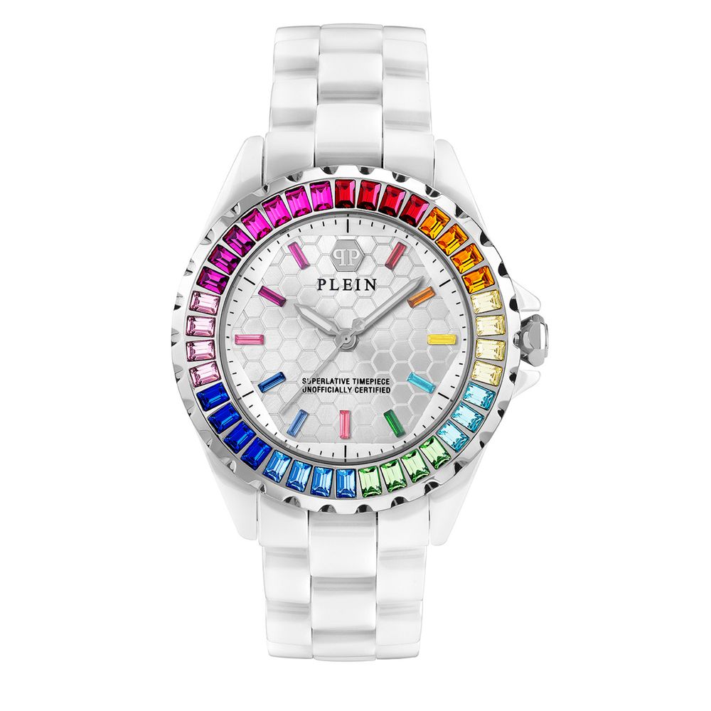 Philipp Plein Weiße Keramik-Kleideruhr-1