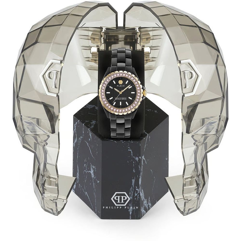 Philipp Plein Black Ceramic Dress Watch-3