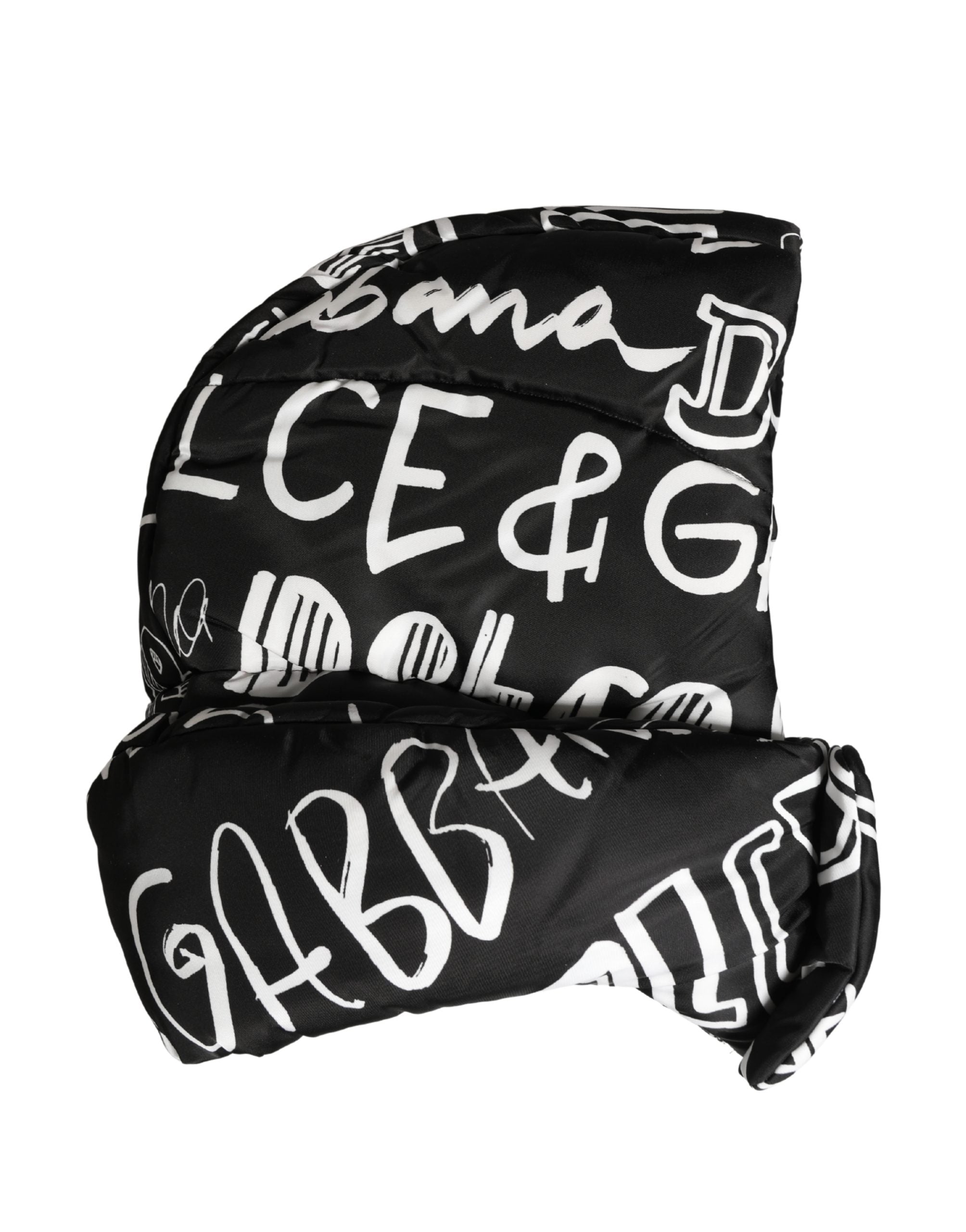 Dolce & Gabbana Black Logo-Print Headscarf Cap Hat-2
