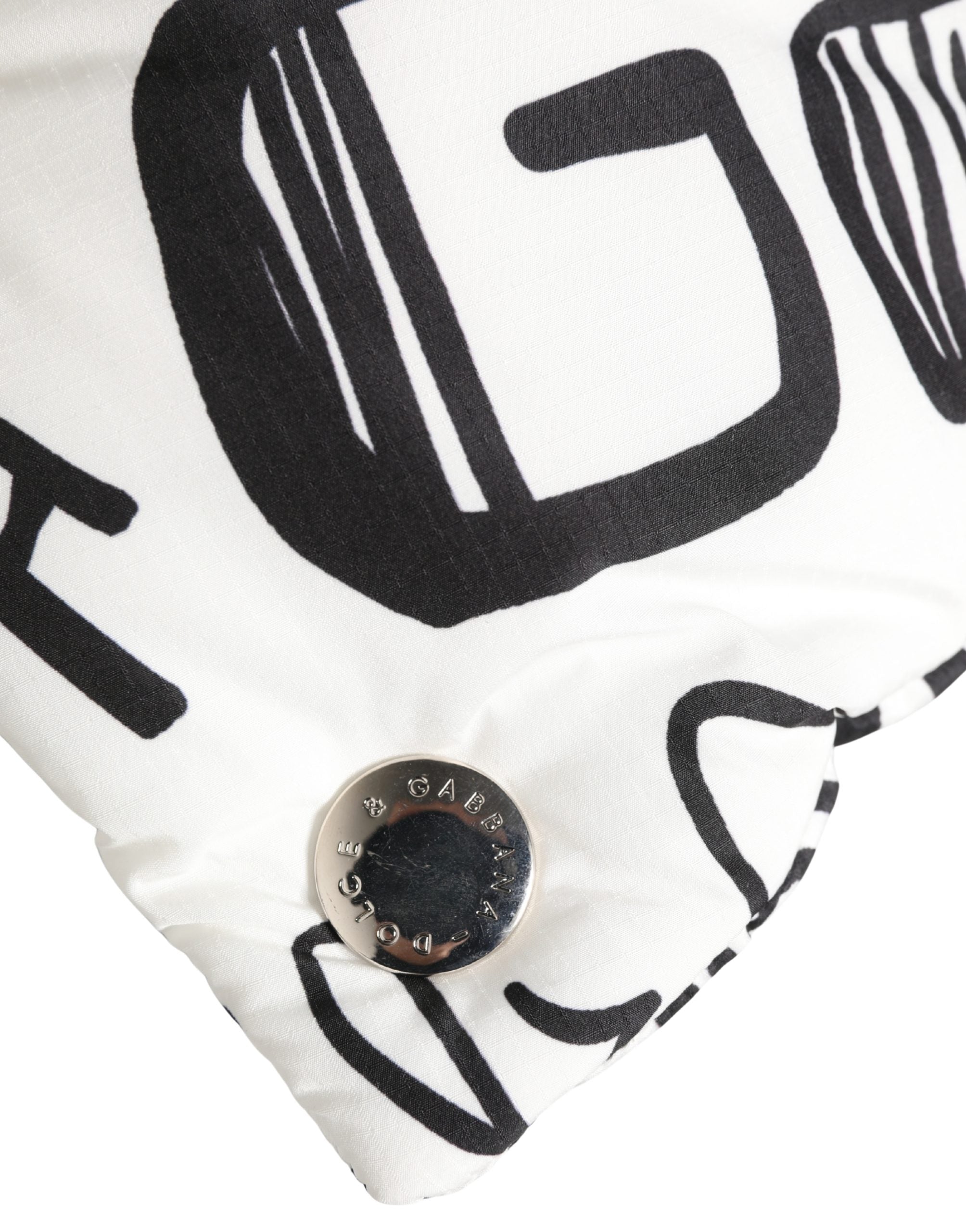 Dolce & Gabbana Weiße Kopftuch-Kappe mit Logo-Print-4