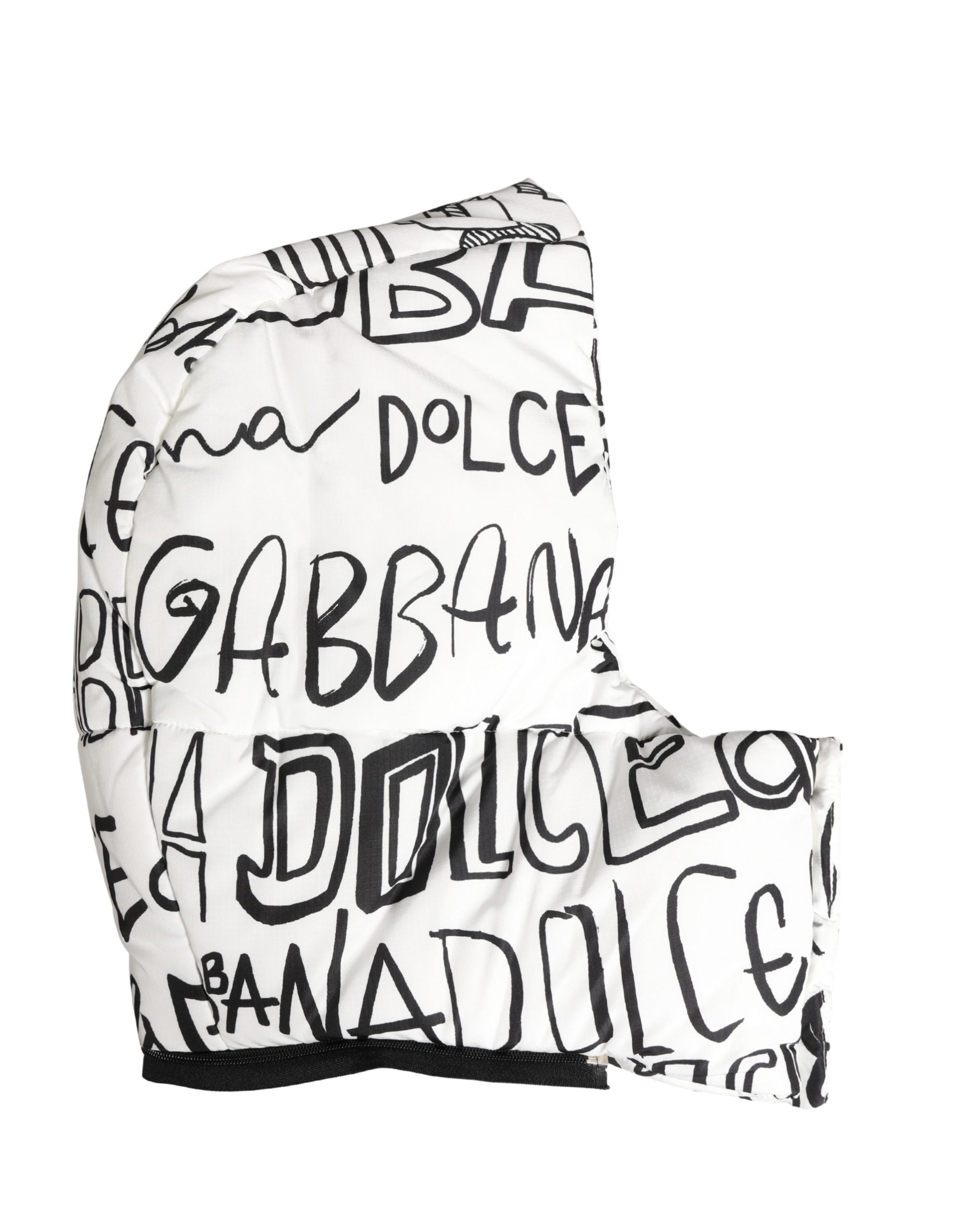 Dolce & Gabbana Weiße Kopftuch-Kappe mit Logo-Print-2