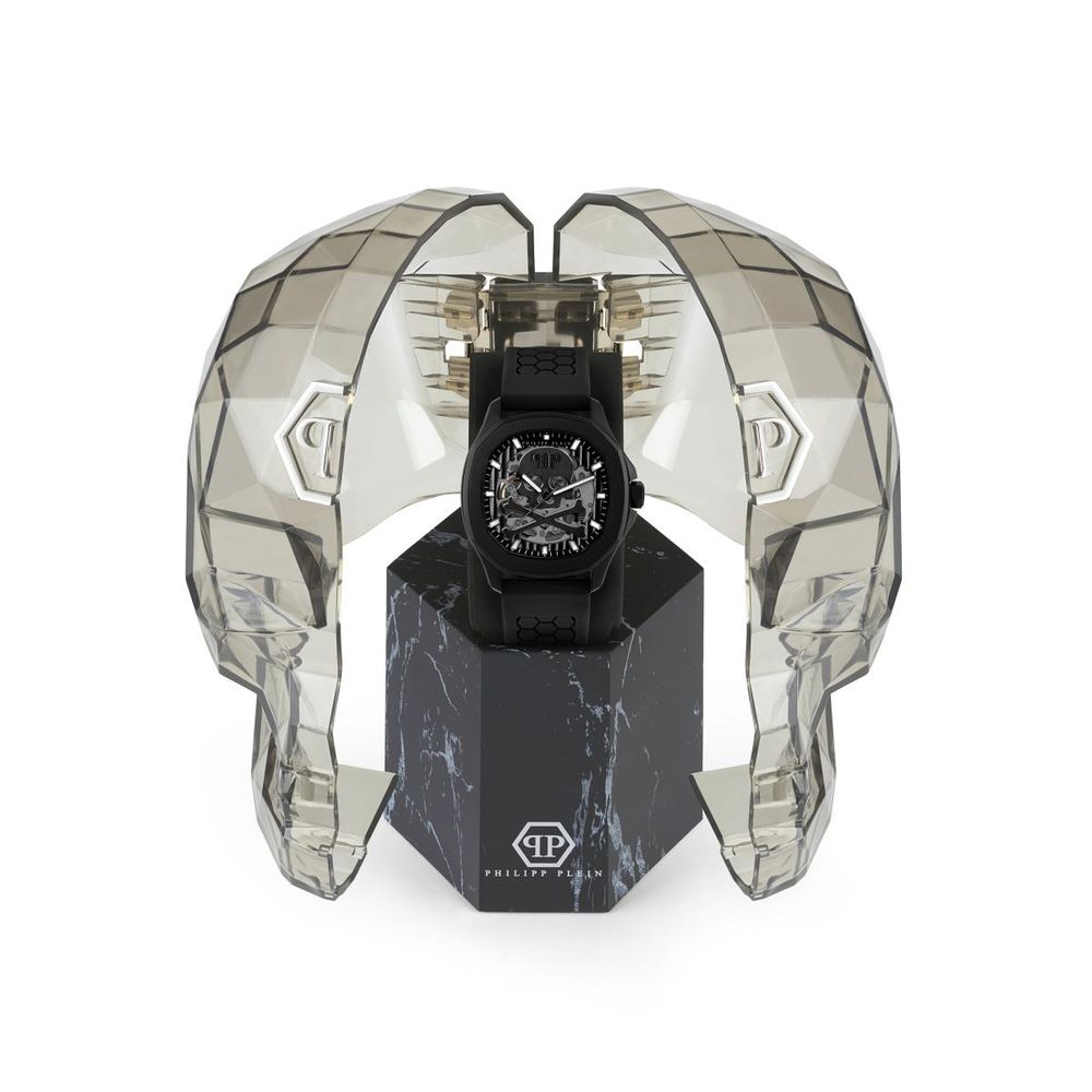Philipp Plein Schwarze synthetische Sportuhr-3