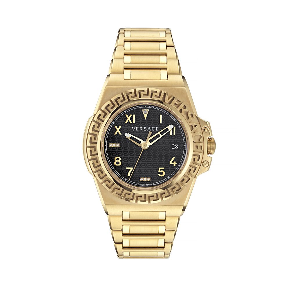 Versace gold-tone stainless steel dress watch