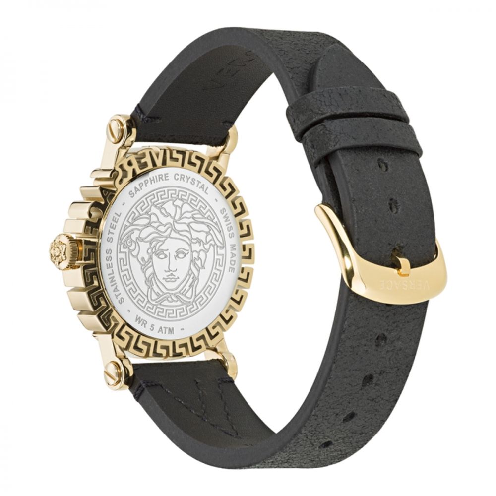 Versace Black Fur Dress Watch-2