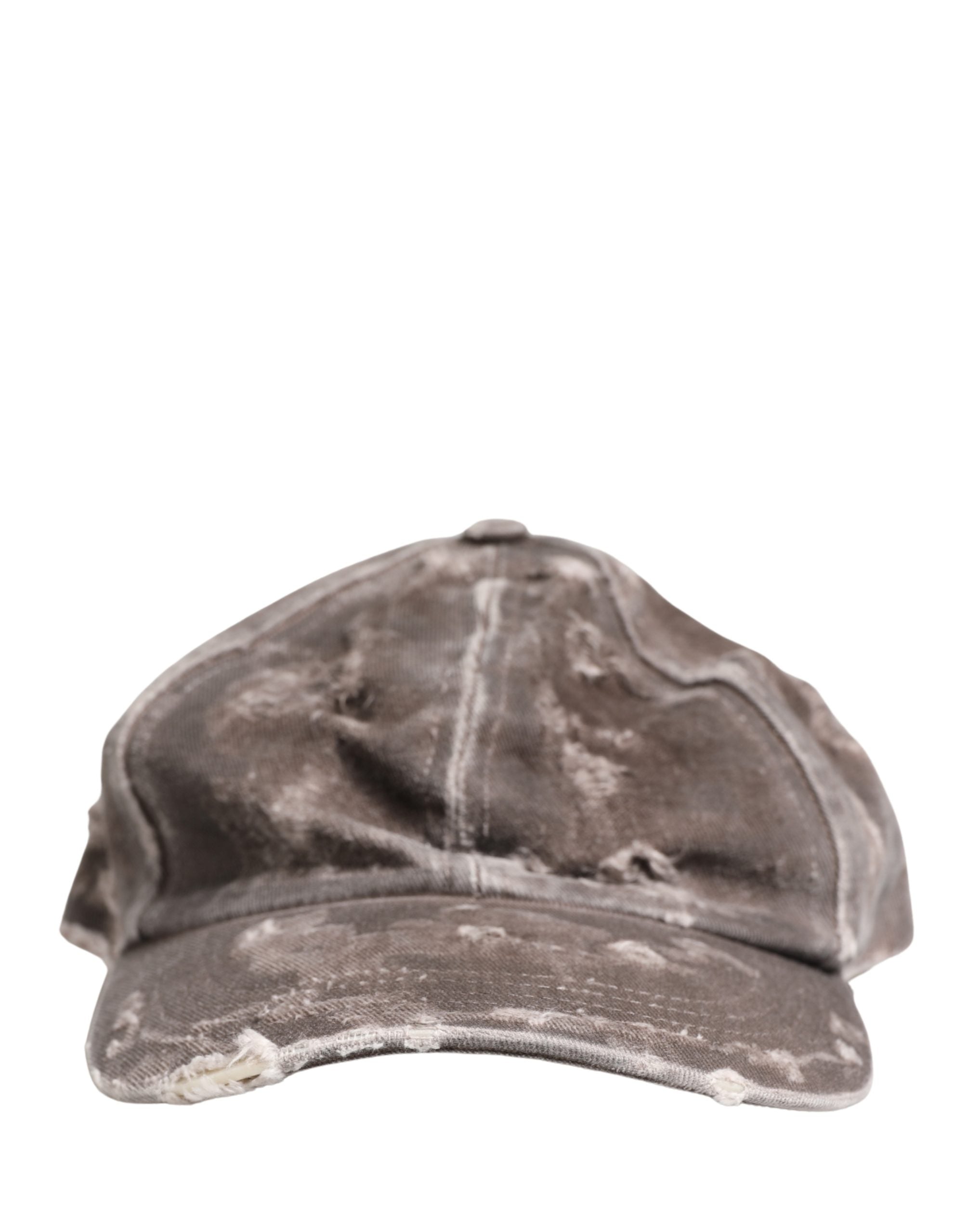Dolce & Gabbana Men's Distressed Cotton Baseball Cap in Brown-3