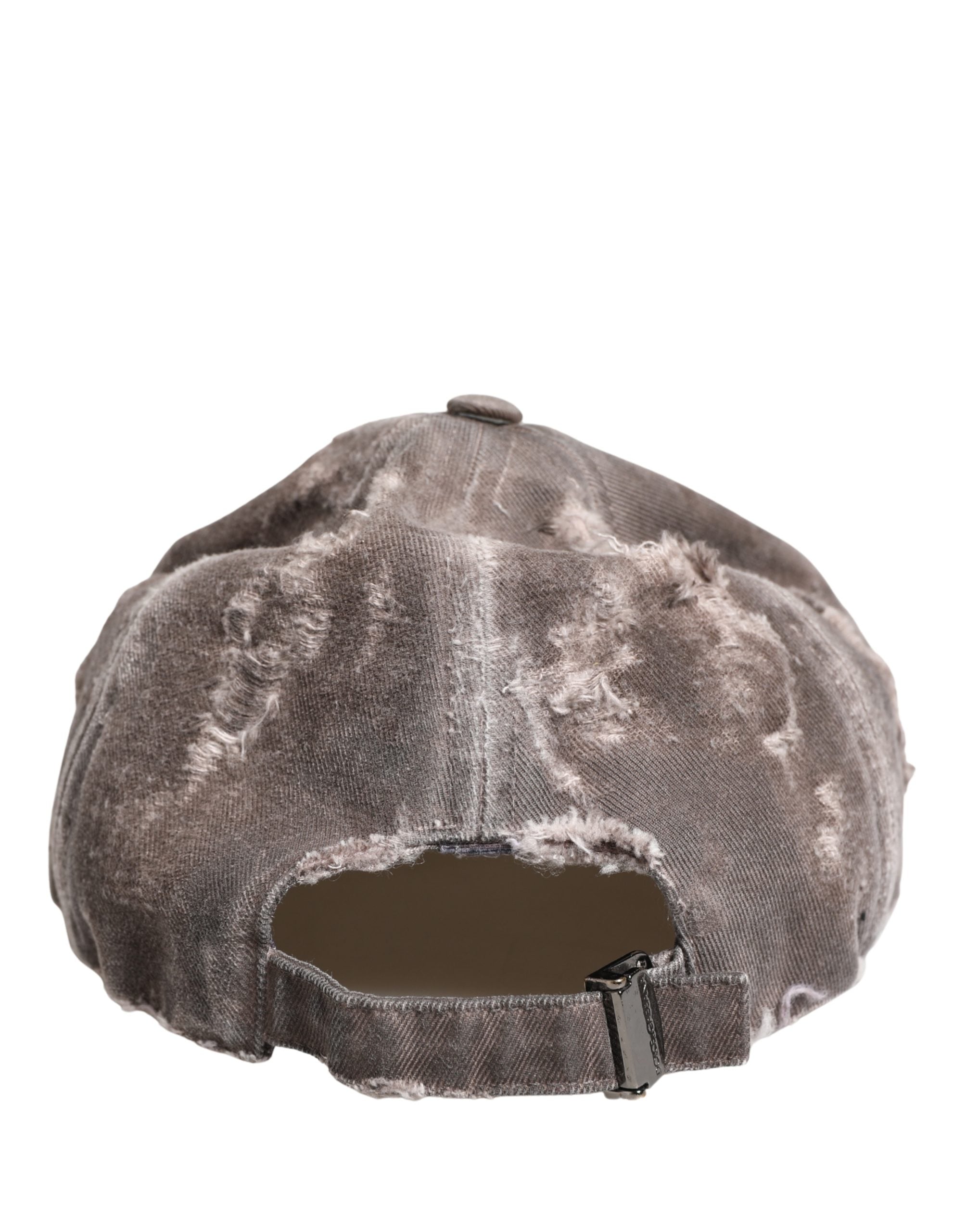 Dolce & Gabbana Men's Distressed Cotton Baseball Cap in Brown-4