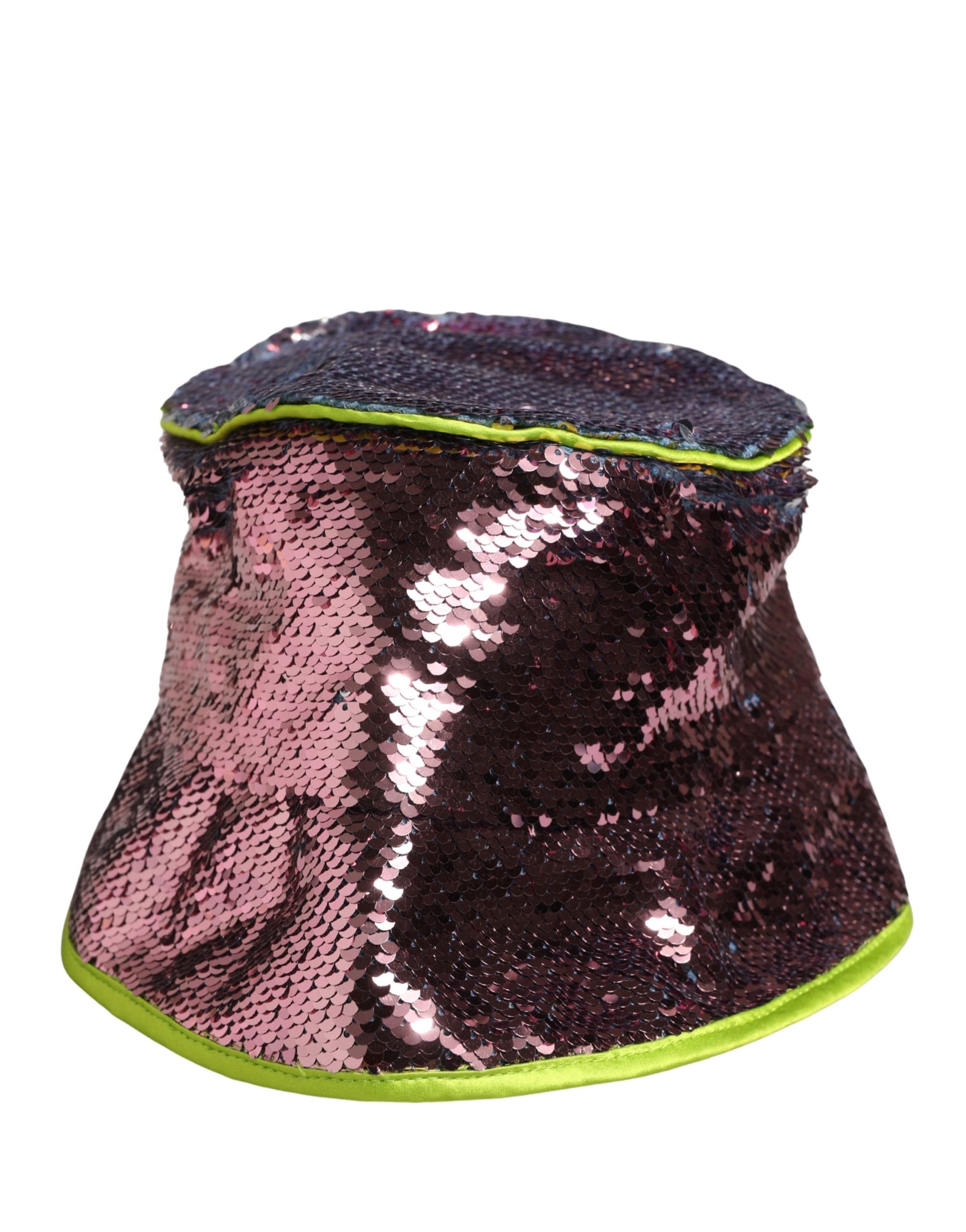Dolce & Gabbana Men's Sequin Fisherman Hat in Purple-2