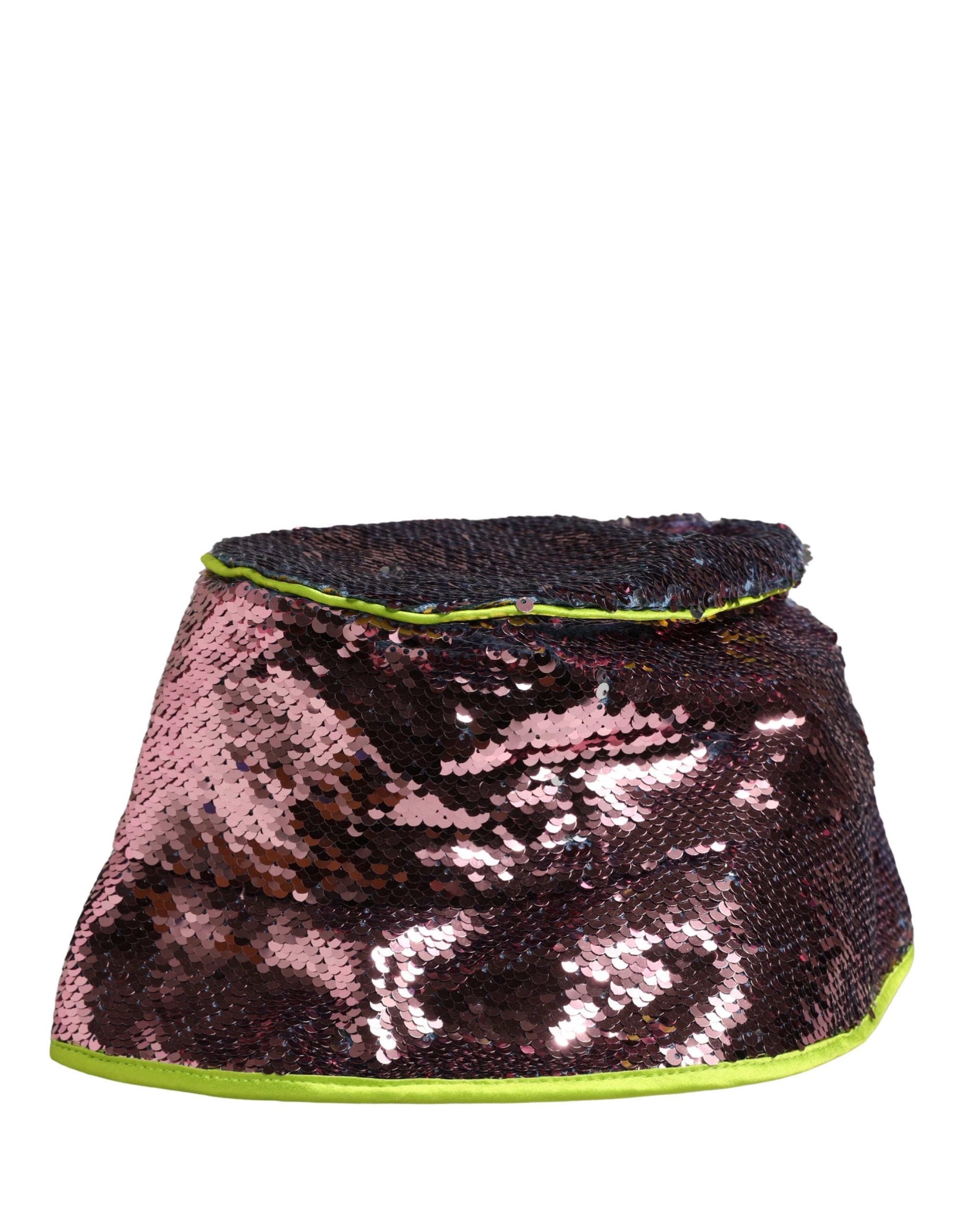 Dolce & Gabbana Men's Sequin Fisherman Hat in Purple-3