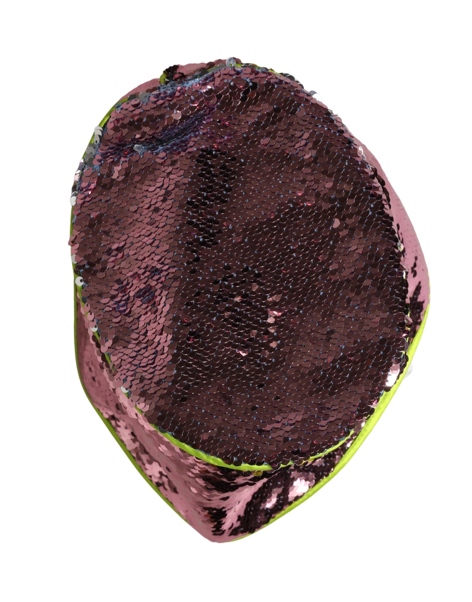 Dolce & Gabbana Men's Sequin Fisherman Hat in Purple-4