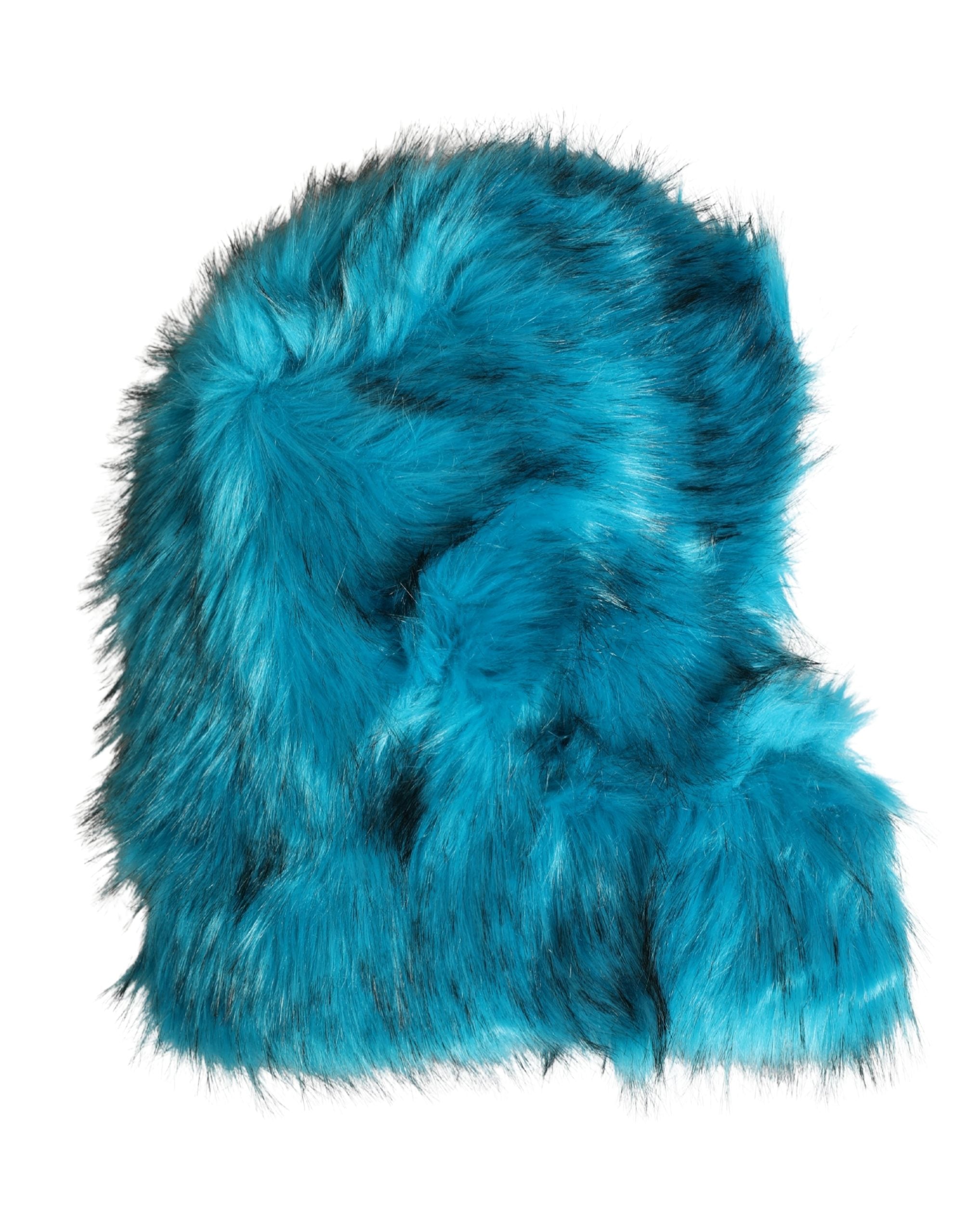 Dolce & Gabbana Blue Modacrylic Fur Women's Bucket Hat-3