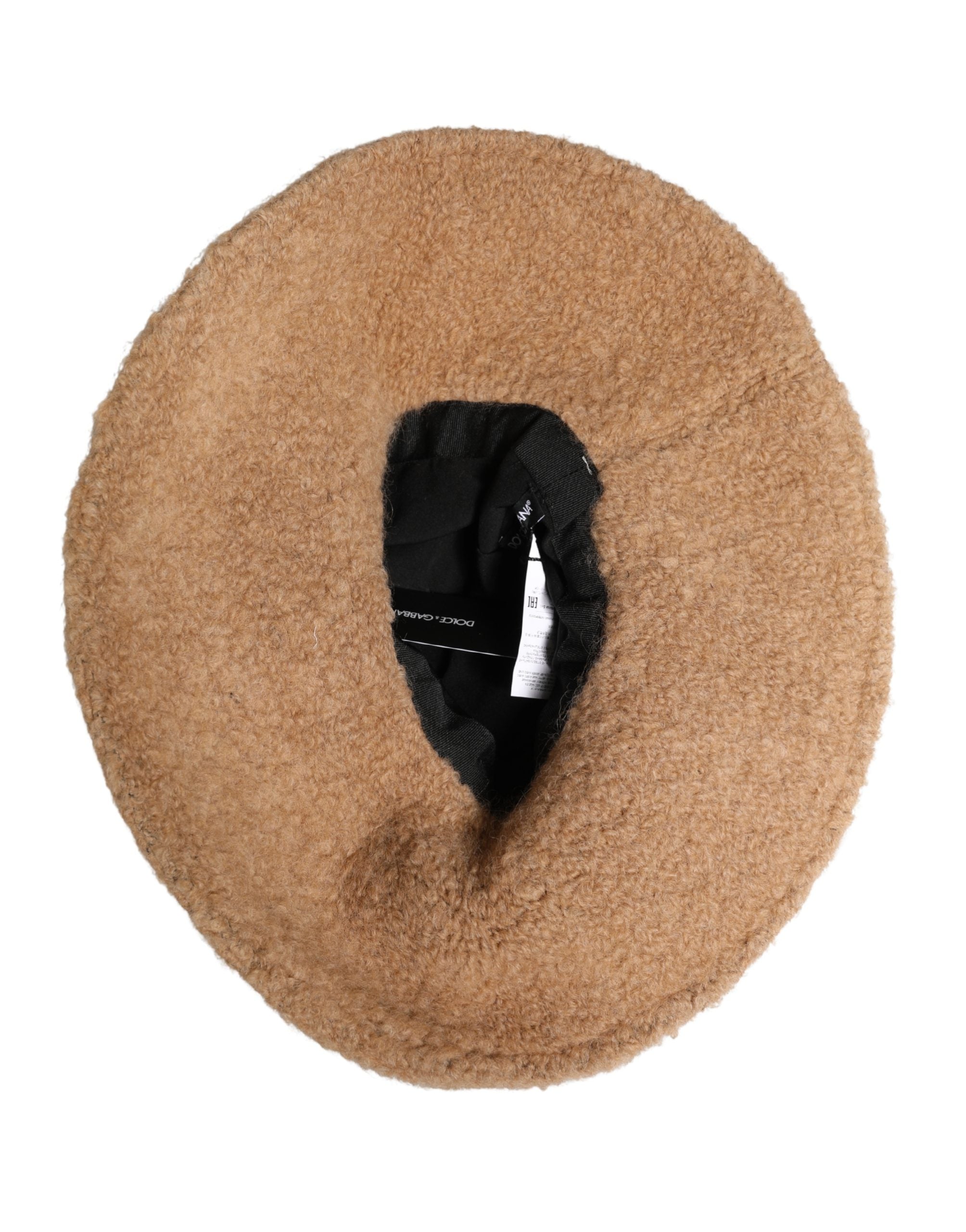 Dolce & Gabbana Beige Virgin Wool Fur Women's Knitted Hat-6