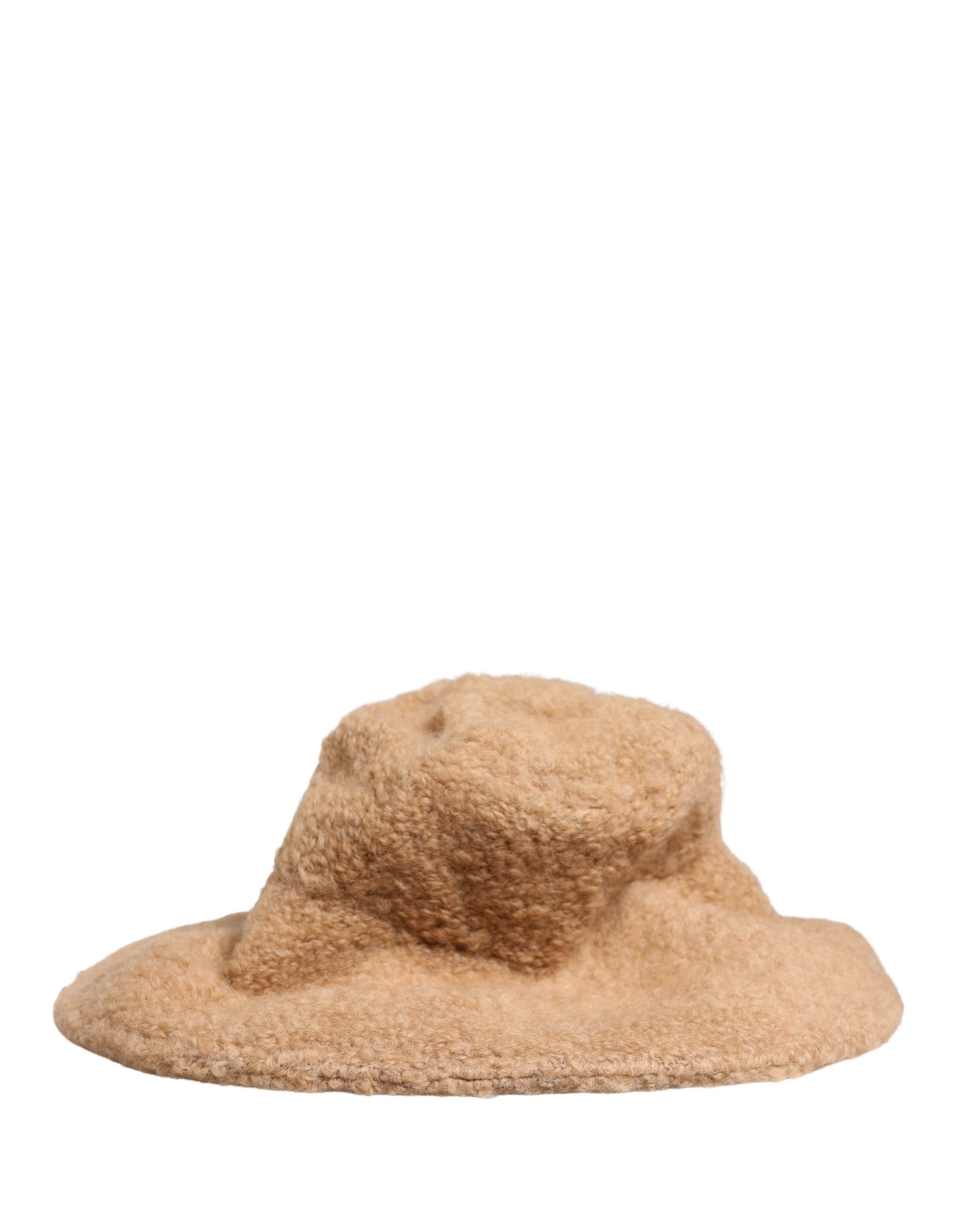 Dolce & Gabbana Beige Virgin Wool Fur Women's Knitted Hat-3
